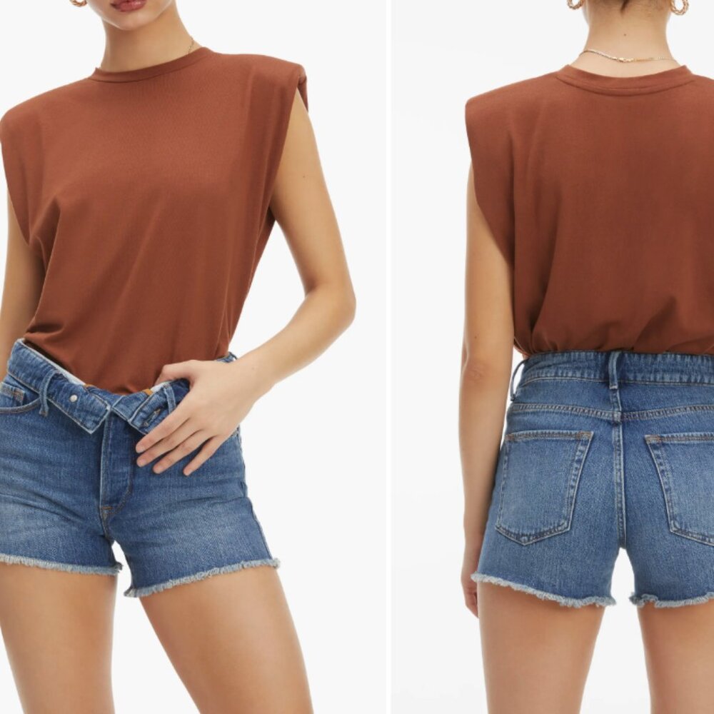 Good American Strong Shoulder Tank